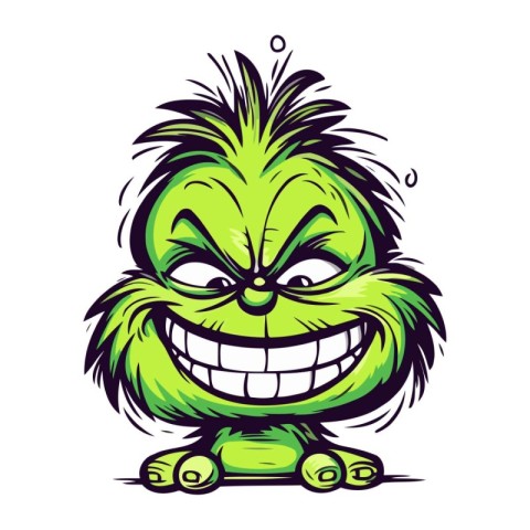 Vector illustration of Cartoon monster on white background. Desi