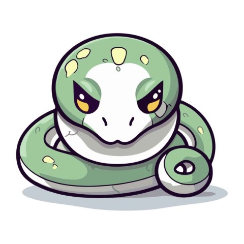 Cute snake character cartoon design vector illustration isolated