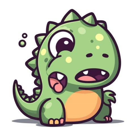 Triceratops Dinosaur Cartoon Mascot Character Illustration