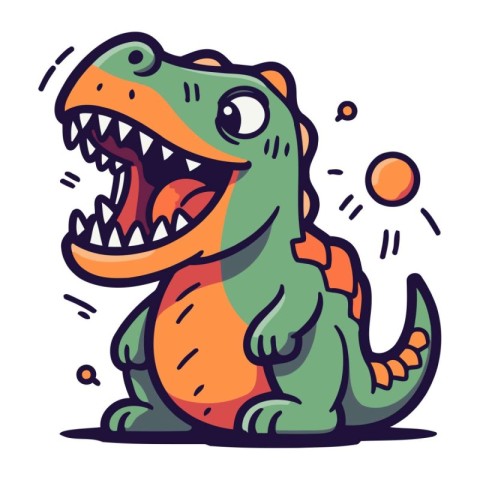 Cartoon crocodile. Vector illustration of a funny crocodile.