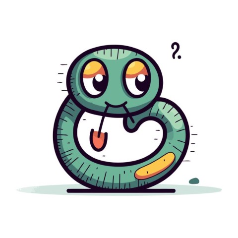 Cute cartoon monster. Vector illustration. Cute monster characte