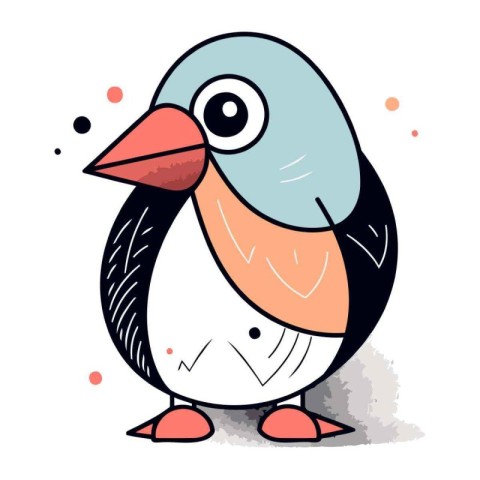 Penguin vector illustration. Cute cartoon penguin. Penguin.