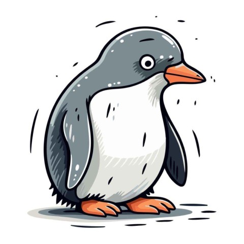 Cartoon penguin. Vector illustration of a cartoon penguin.