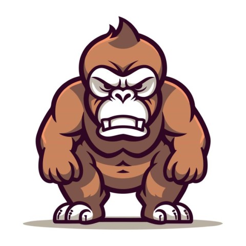 Gorilla mascot. Vector illustration of a gorilla mascot mascot.