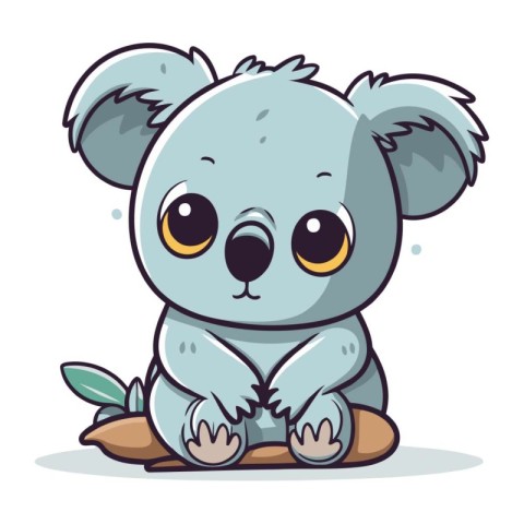 Cute cartoon koala. Vector illustration of a cute koala.