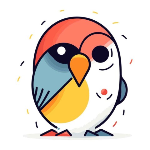 Cute cartoon penguin. Vector illustration in a flat style.