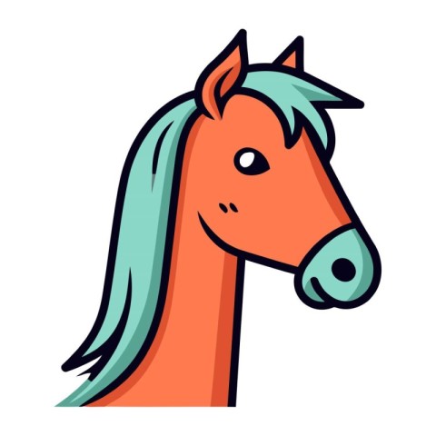 Horse head icon. Cartoon illustration of horse head vector icon