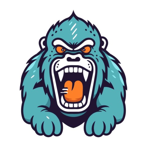 Gorilla mascot. Vector illustration of a gorilla mascot for spor