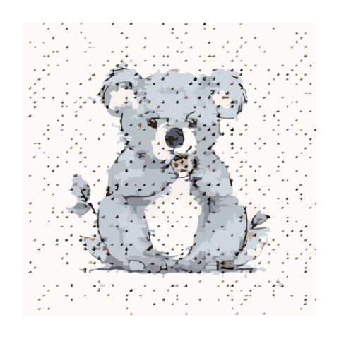 Cute hand drawn koala. Vector illustration of a wild animal.