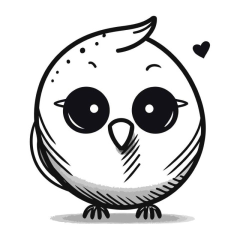 cute owl on white background. vector illustration. eps10