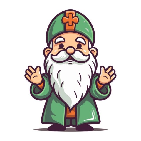 Leprechaun Cartoon Mascot Character Vector Illustration