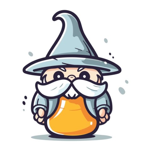 Witch Cartoon Mascot Character Mascot Vector Illustration