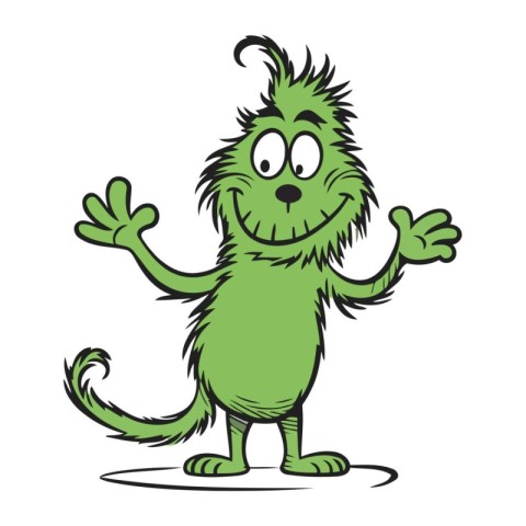 Funny cartoon monster. vector illustration isolated on a white b