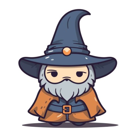 Witch Cartoon Mascot Character Vector Illustration. Halloween Pa