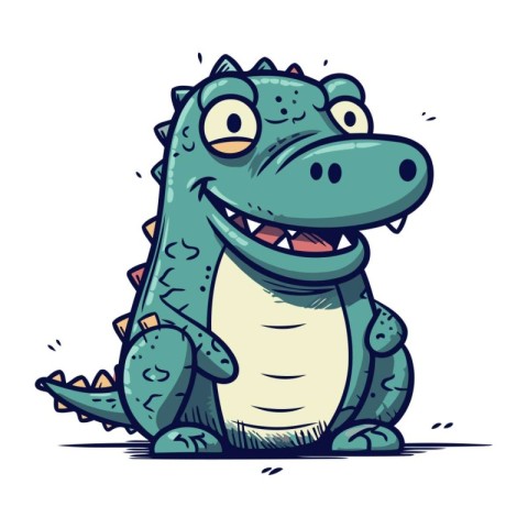 Cartoon crocodile. Vector illustration of a cartoon crocodile.