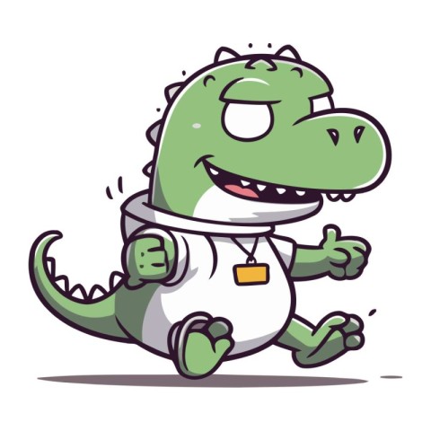 Crocodile Cartoon Mascot Character. Vector Illustration