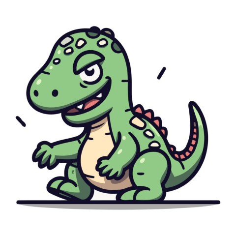 Cartoon crocodile. Vector illustration. Cute crocodile.