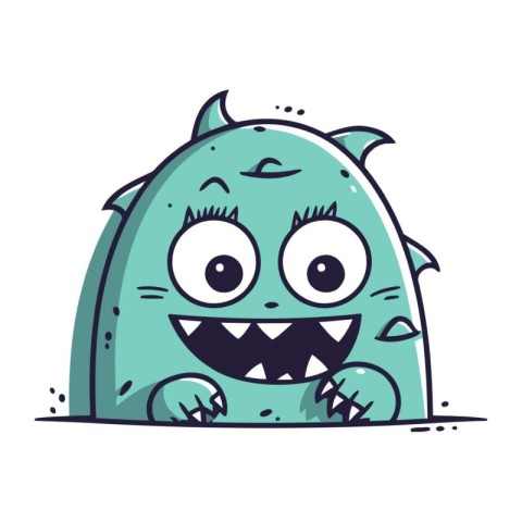 Funny monster. Vector illustration in cartoon style. Isolated on