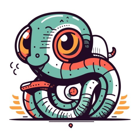 Cute cartoon monster. Vector illustration for t shirt design.