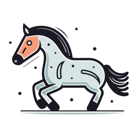 Horse icon. Vector illustration of a horse on a white background