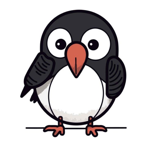 cute penguin bird isolated icon vector illustration design vecto