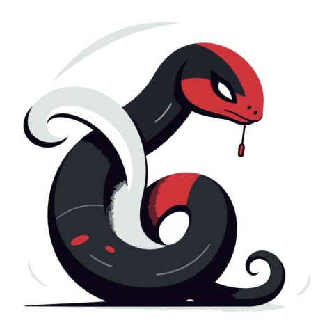 snake vector illustration isolated on a white background. cartoo