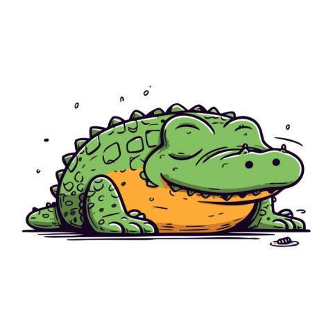 Crocodile. Vector illustration of a cute crocodile.