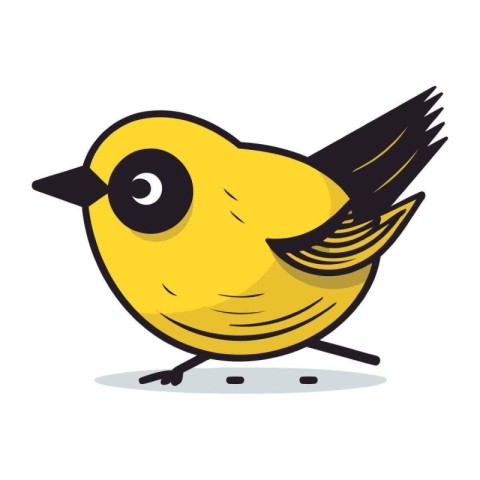 Cute little bird. Vector illustration of a cute little bird.