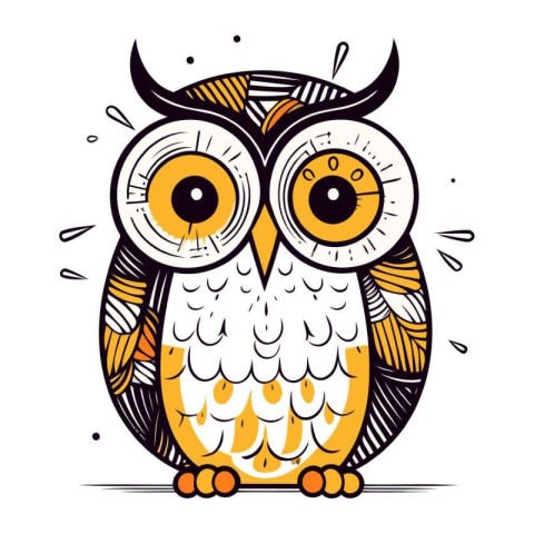 Owl. Cute hand drawn doodle vector illustration.