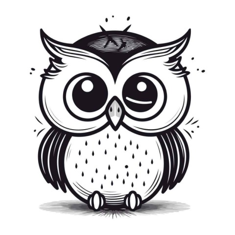 Owl. Vector illustration. Isolated on a white background.