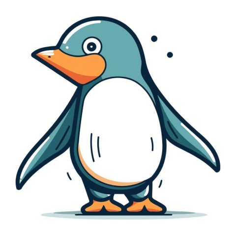 Cartoon penguin. Vector illustration of a cartoon penguin.