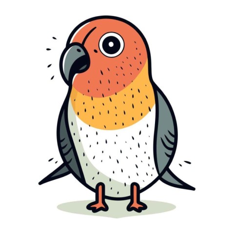 Cute parrot. Vector illustration of a cute parrot.