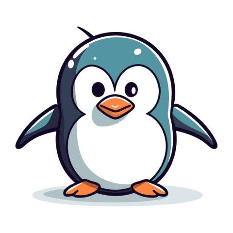 Cute penguin vector illustration. Cute cartoon penguin.