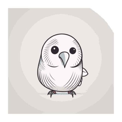 cute owl on gray background. vector illustration eps10.