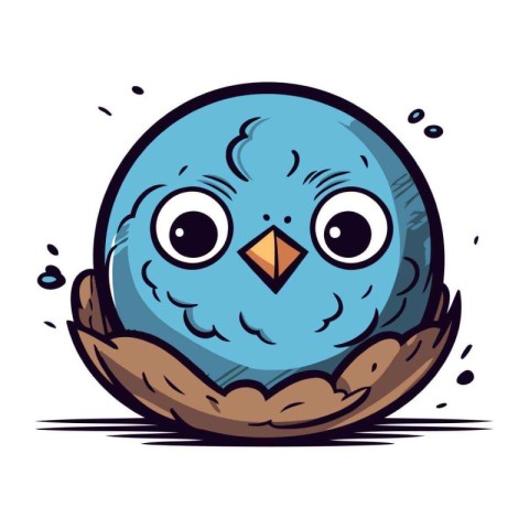 Illustration of a Cute Owl Bird Cartoon Mascot Character