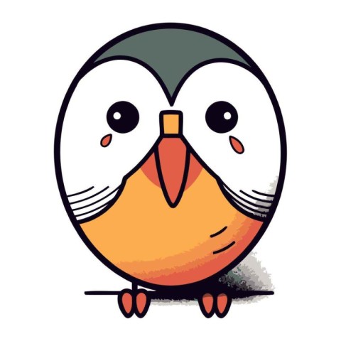 cute little bird cartoon vector illustration graphic design vect