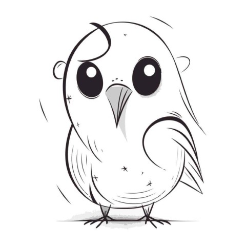 Cute cartoon owl on a white background. Vector illustration of a