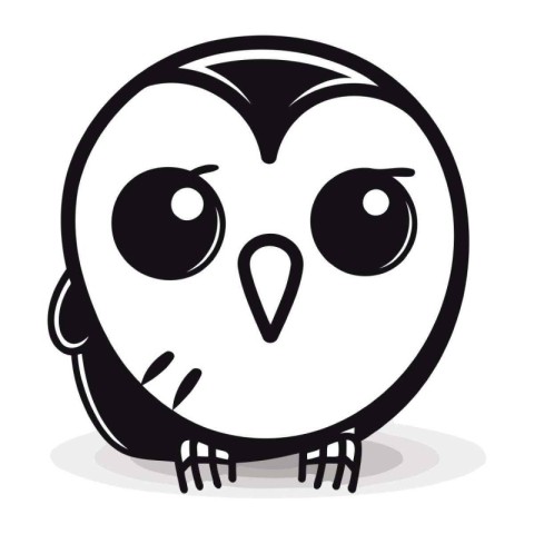 Cute owl icon. Cartoon illustration of cute owl vector icon for