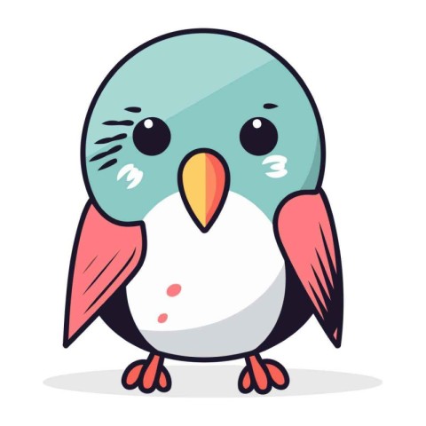 Cute cartoon penguin. Vector illustration in a flat style.