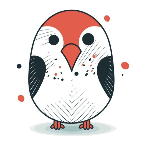 Cute cartoon parrot. Vector illustration. Isolated on white back