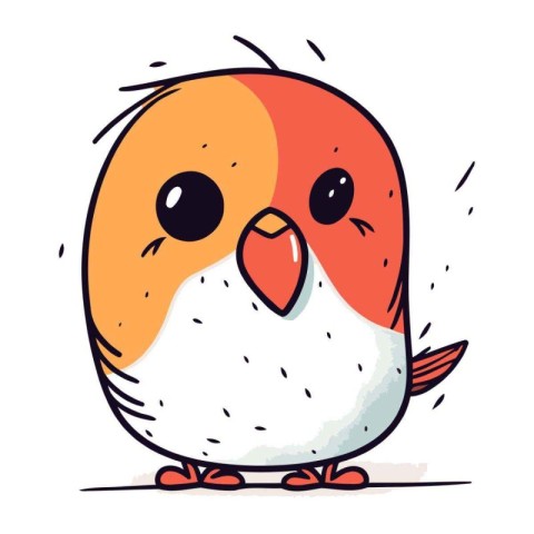 Cute little bird. Vector illustration of a cute little bird.