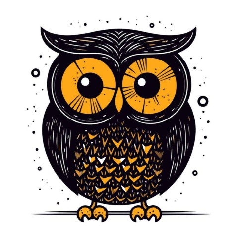 Owl. Vector illustration. Isolated on a white background.