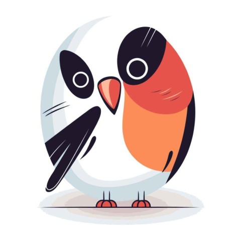 Cute cartoon penguin. Vector illustration in a flat style.