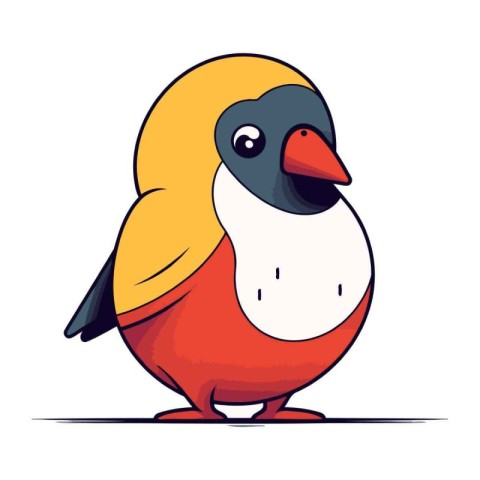 Cartoon penguin. Vector illustration of cute cartoon penguin.