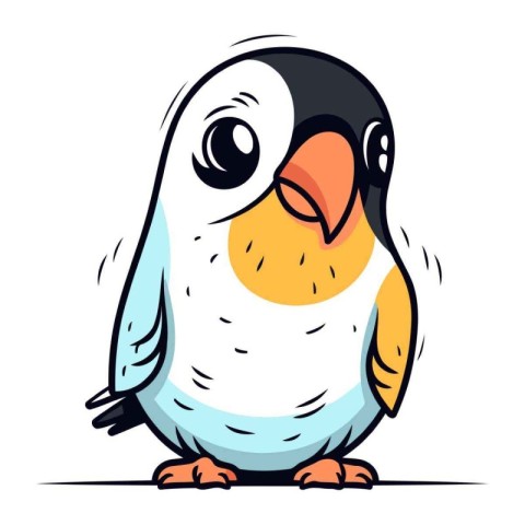 Penguin. Vector illustration of a cute cartoon penguin.