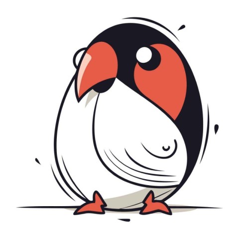 Cute penguin. Vector illustration of a cartoon penguin.