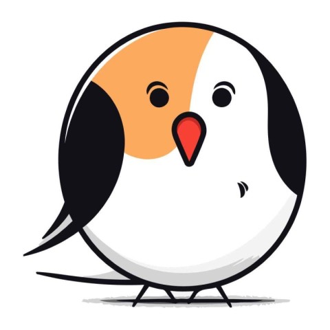 cute cartoon bird on a white background. vector illustration. ep