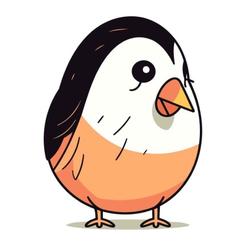 Cute cartoon chick. Vector illustration isolated on a white back