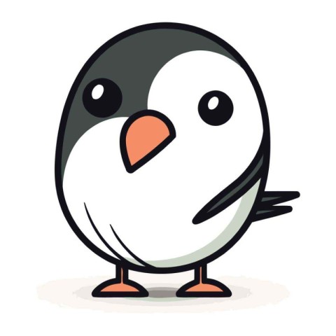 Penguin cartoon design. Animal zoo life nature character childho