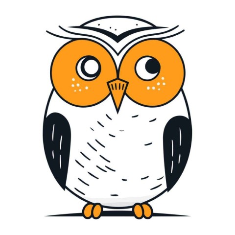 Owl. Vector illustration. Isolated on a white background.